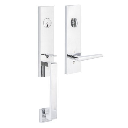 SURE-LOC HARDWARE Sure-Loc Hardware Turin Handleset, Basel Handleset Trim, Satin Nickel TN507-BS 15